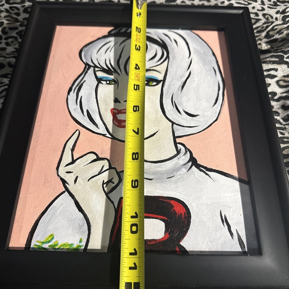 Original Chad Lenzi Art! Pretty In Pink  SignedFramed ! Comic Pop Art MCM! - Picture 10 of 11